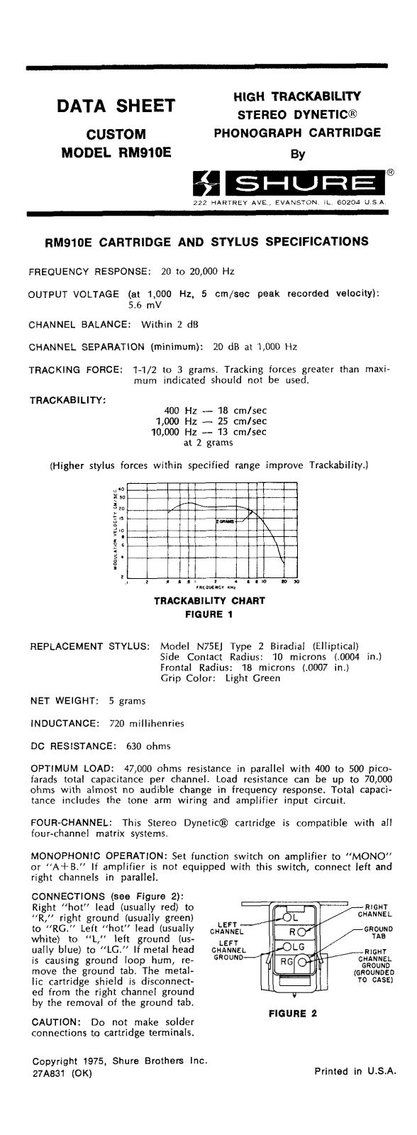 Shure RM910E User Manual - ManualMachine.com