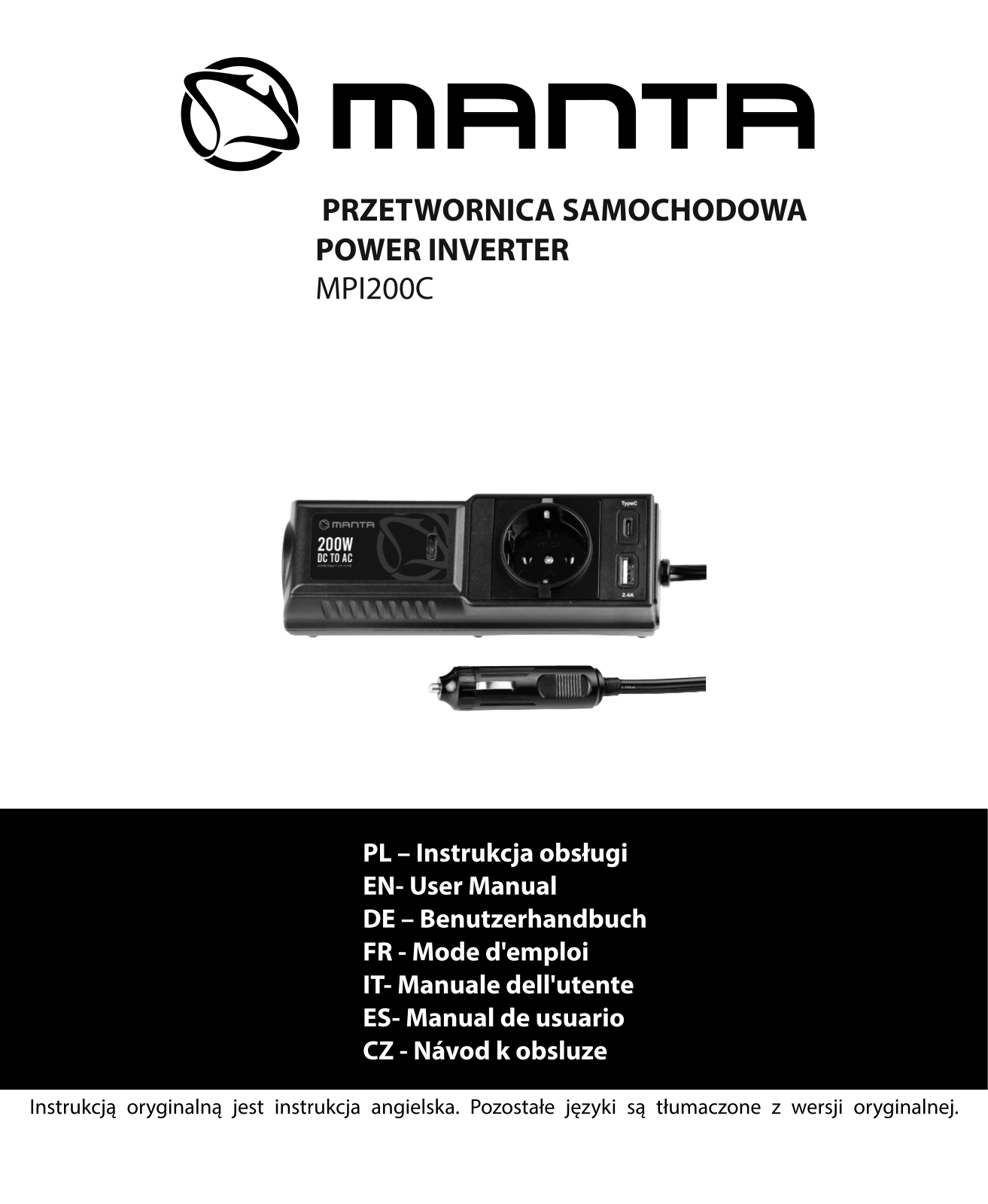 MANTA MPI200C User guide - ManualMachine.com