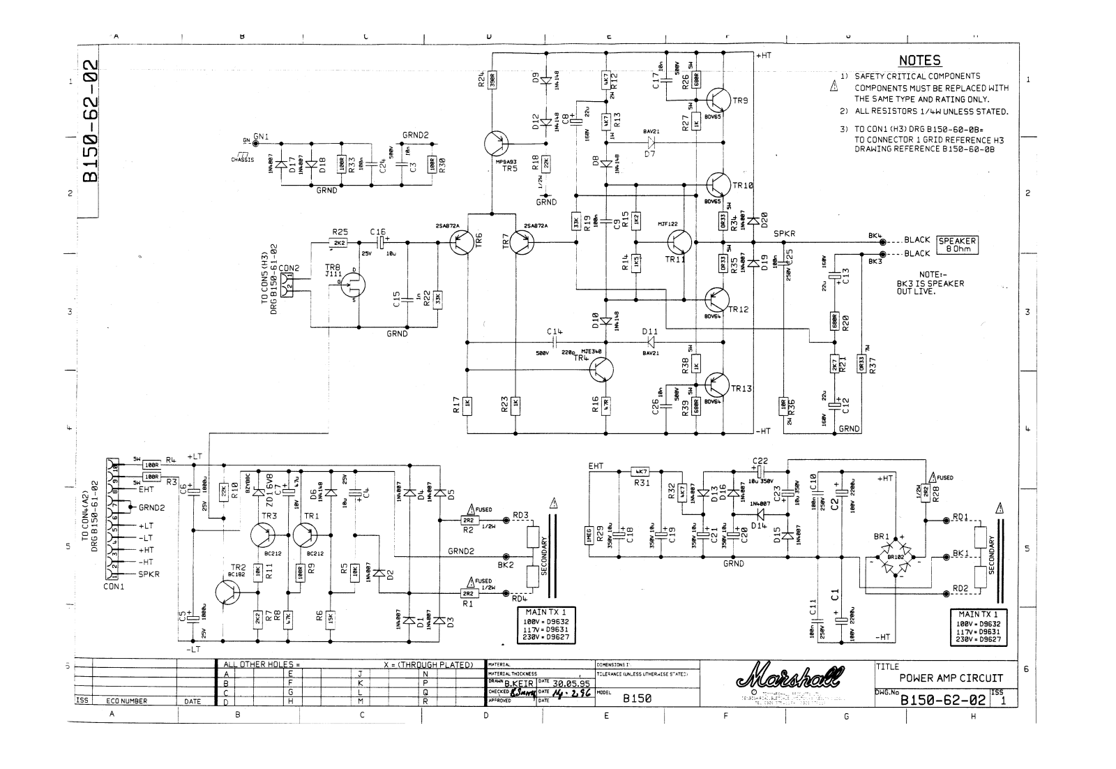 Marshall B150 Schematic