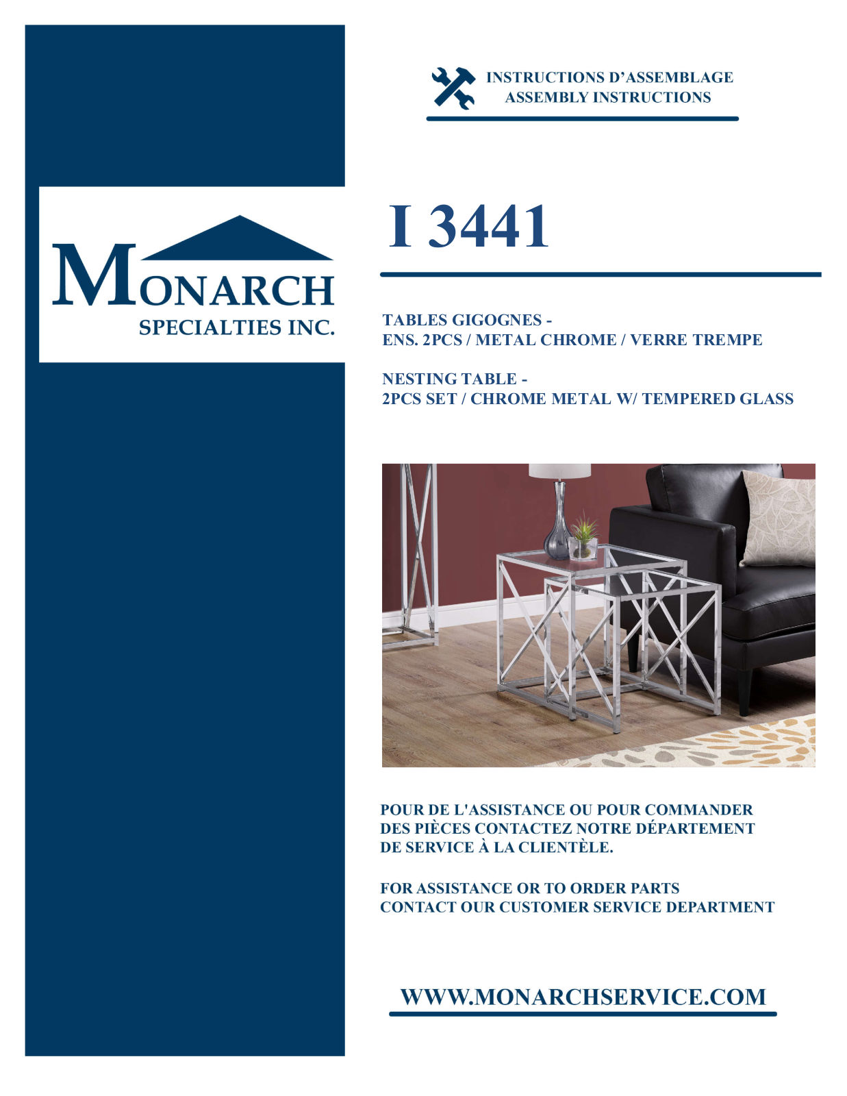 Monarch I3441 Assembly Guide