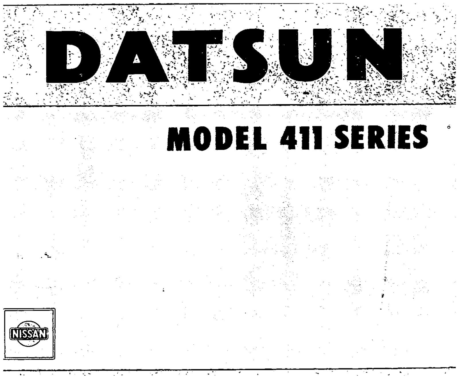 Nissan Bluebird Datsun 411 User Manual