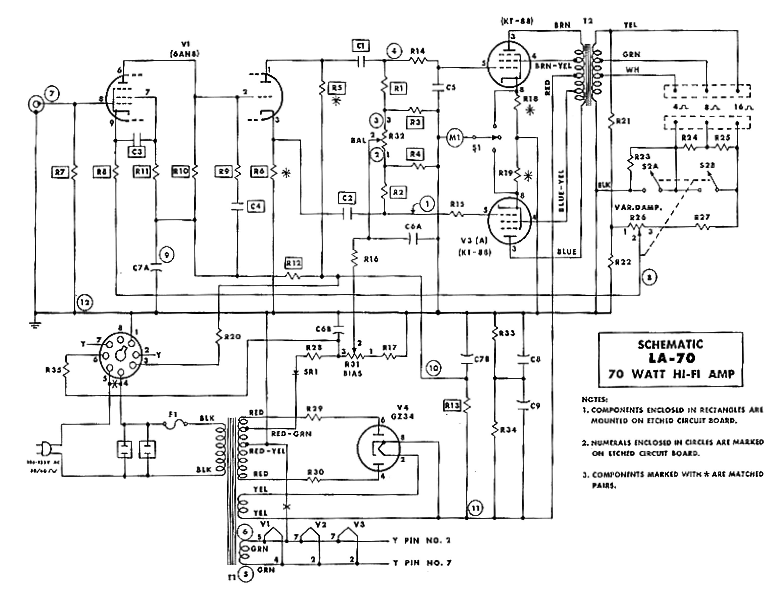 Lafayette LA-70 Schematic