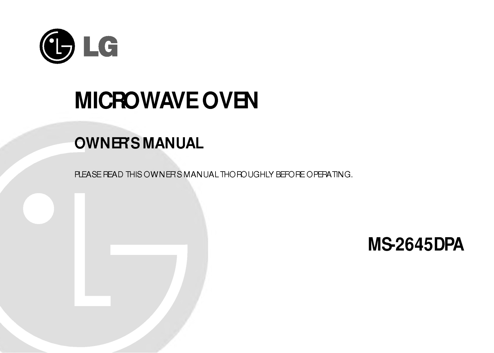 LG MS-2645DPA User Manual