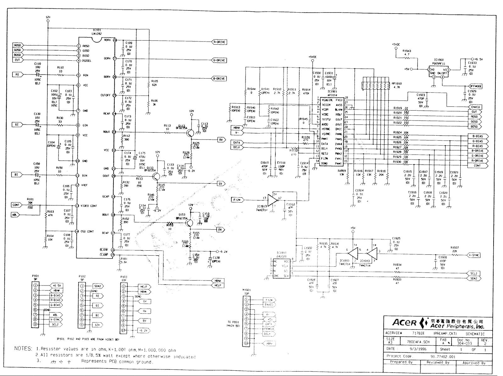 Acer 7178 IE Schematic