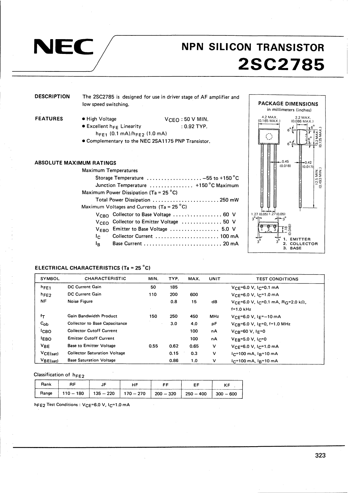 Philips 2sc2785 DATASHEETS