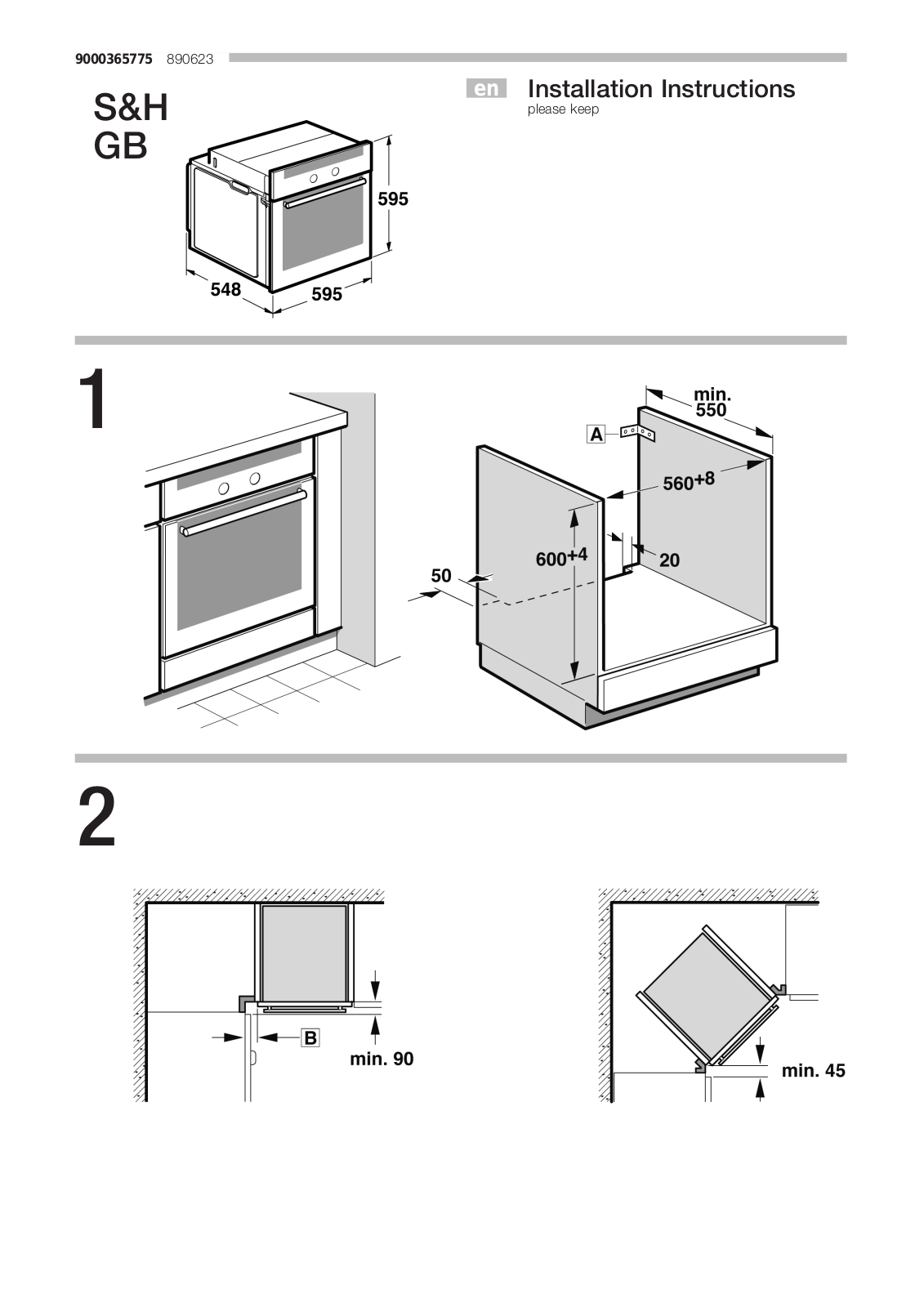 NEFF B46W74N0GB/01 Installation Instruction