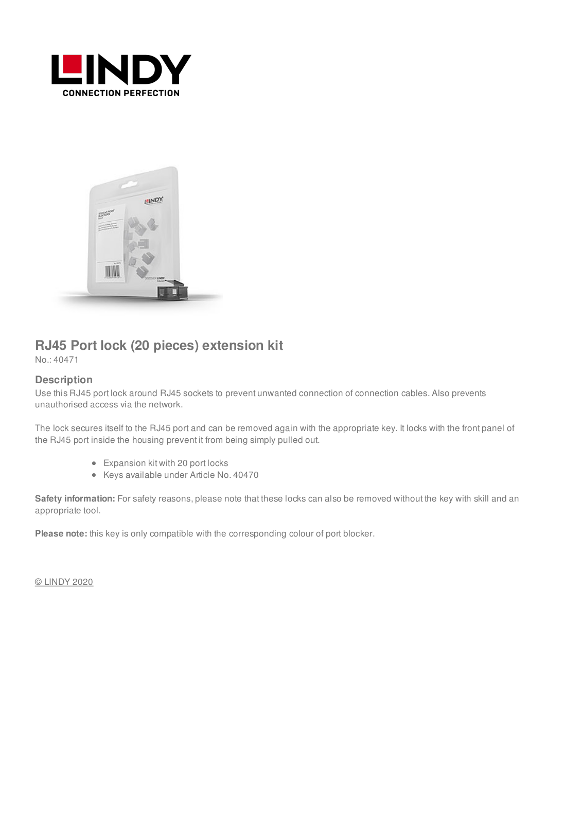LINDY 40471 Datasheet - ManualMachine.com