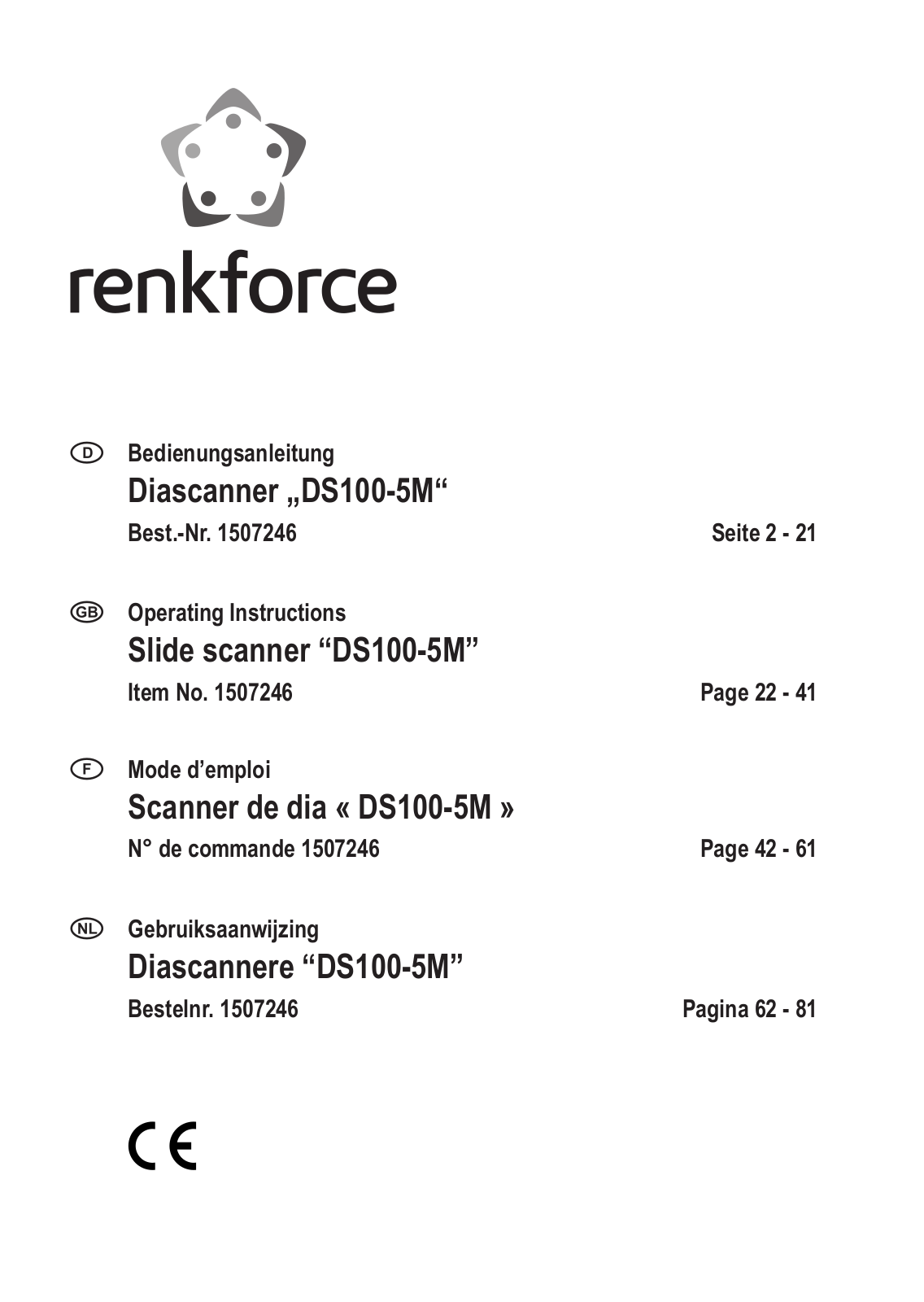 Renkforce 1507246 Operating Instructions