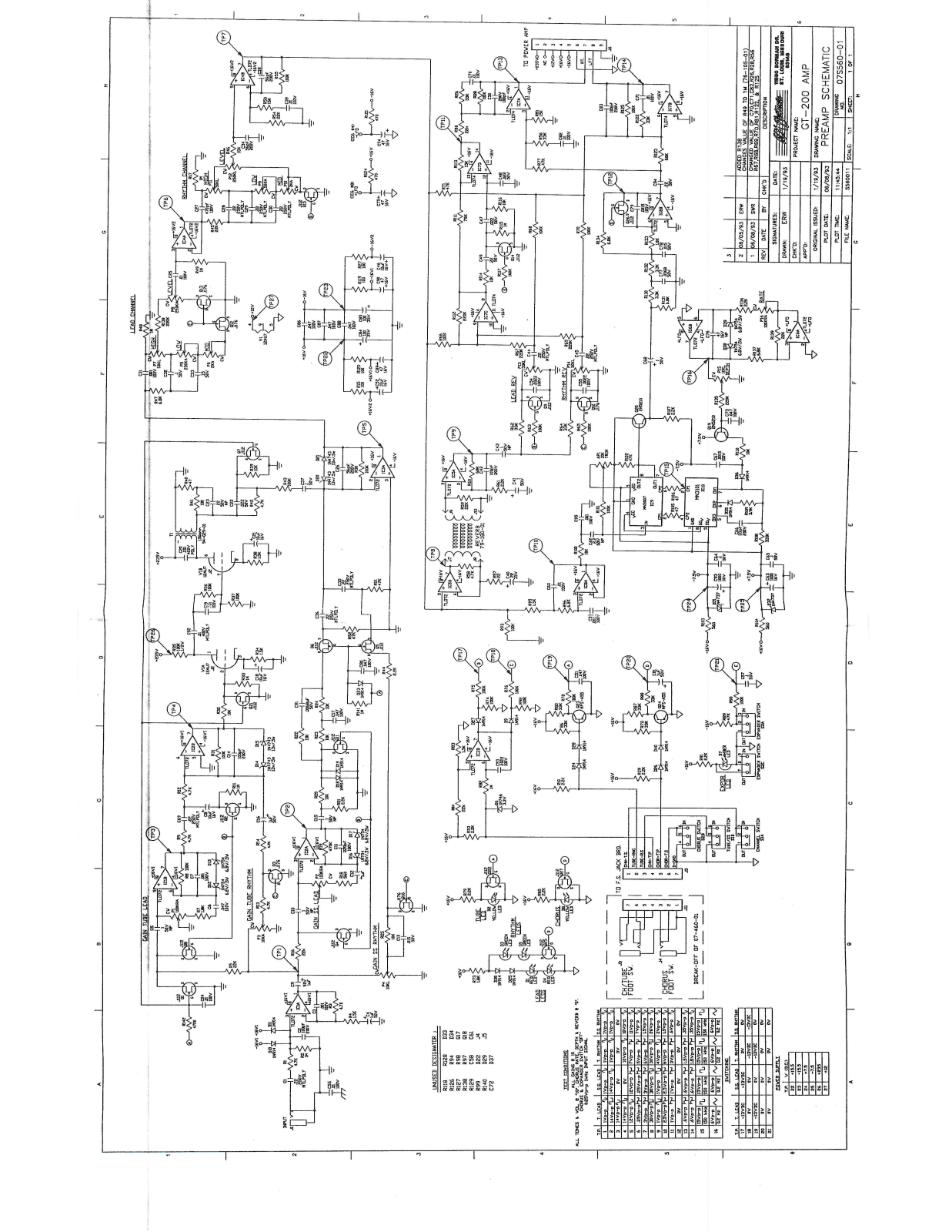 Crate gt 200 preamp sch Schematic