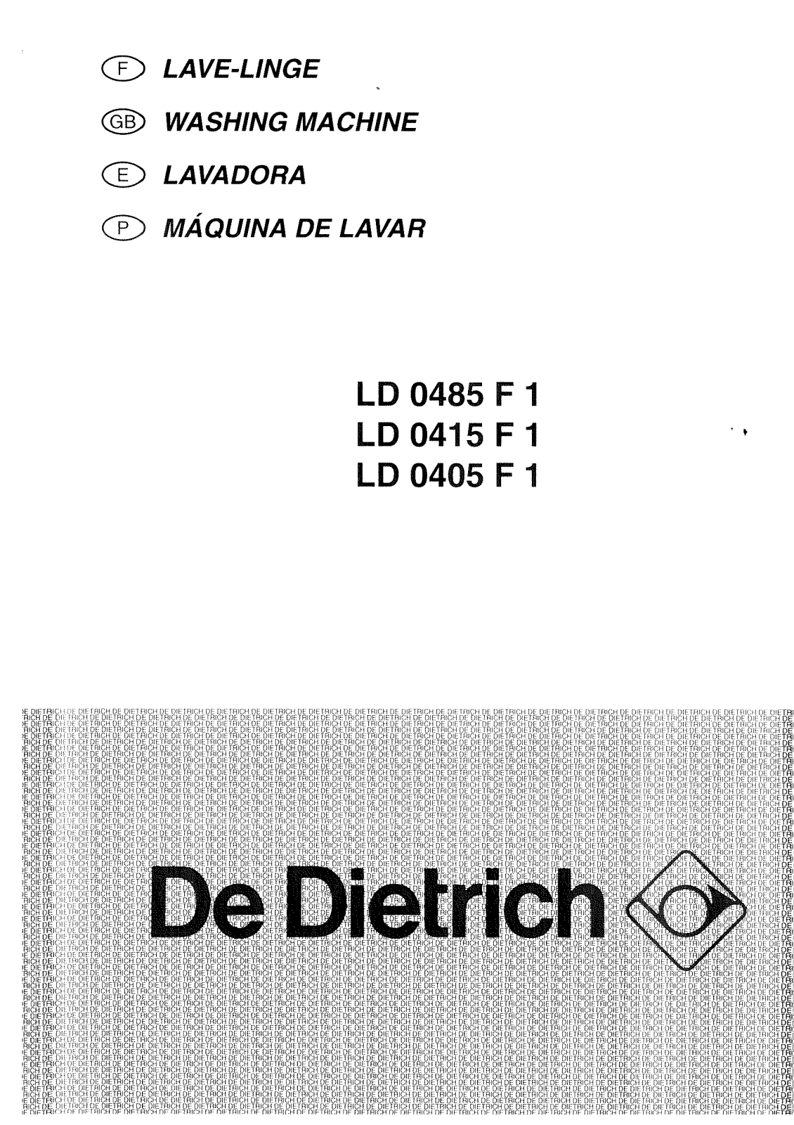 De dietrich LD0415F1, LD0485F1, LD0405F1 User Manual