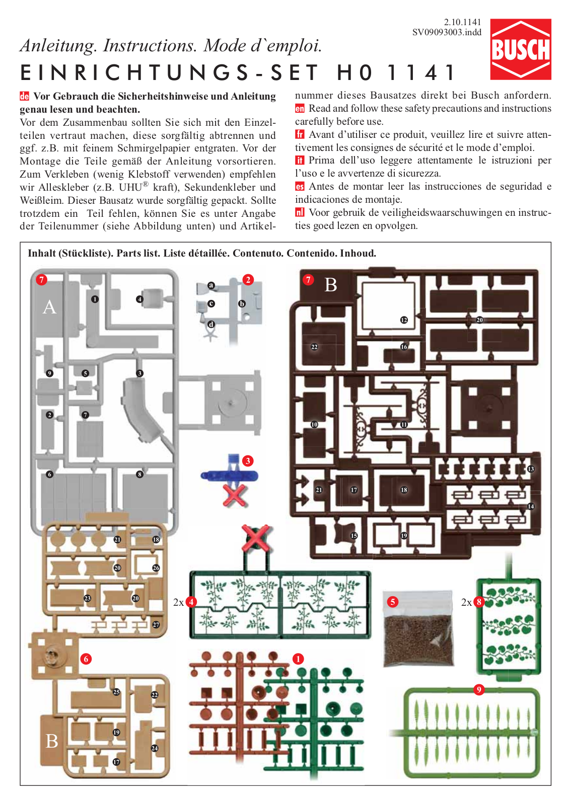 Busch 1141 Instructions - ManualMachine.com