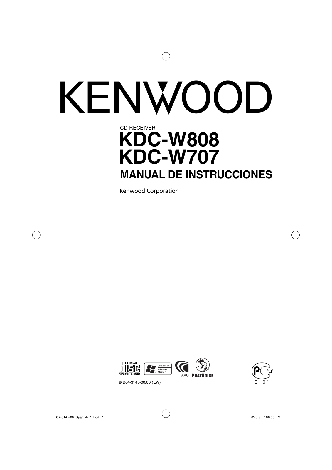 Kenwood KDC-W707, KDC-W808 User Manual