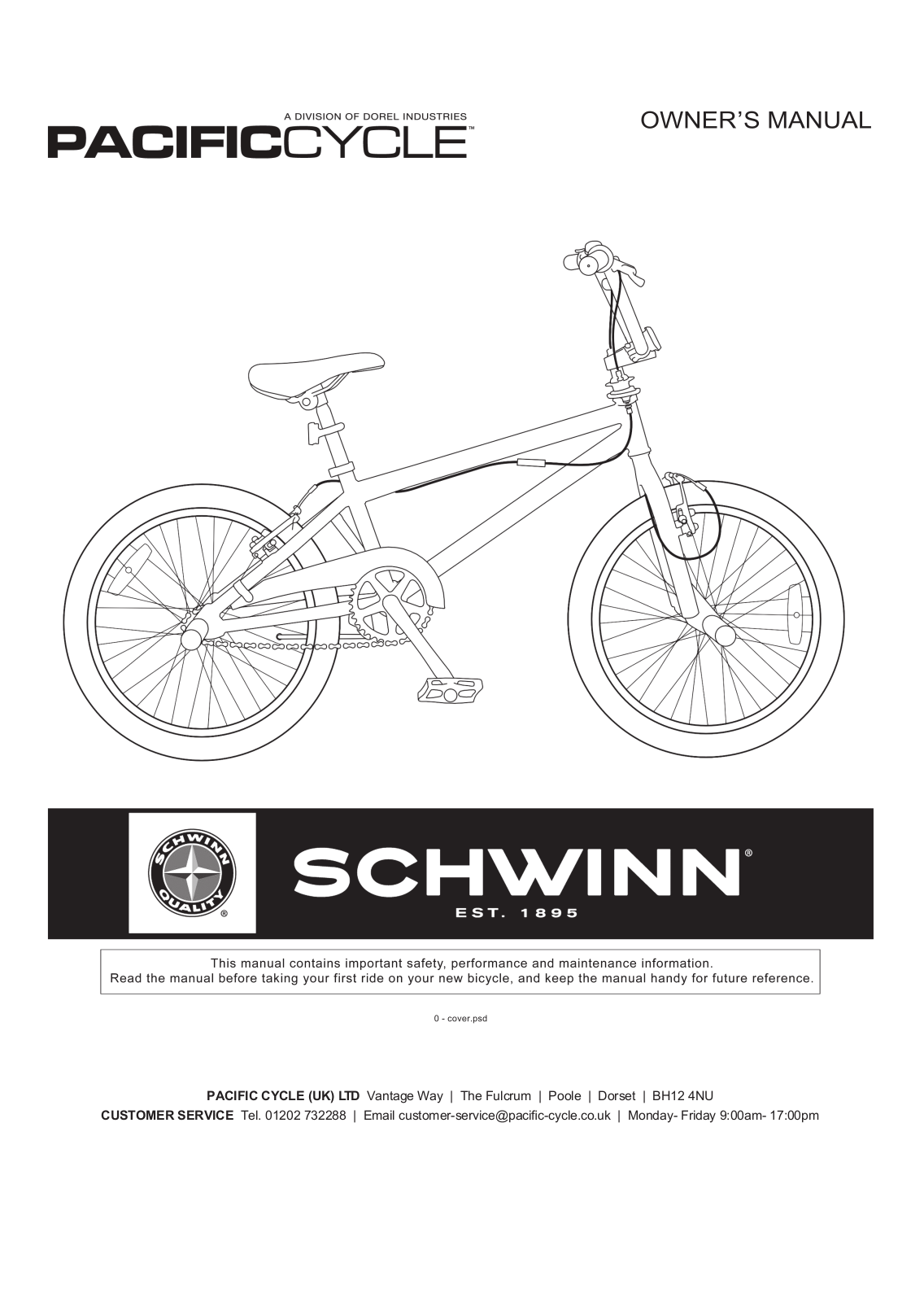 Schwinn BYSWM4ADMIFWHT Instruction manual