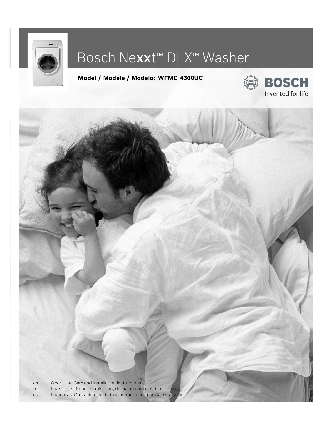 Bosch NEXXT WFMC4300UC INSTALLATION GUIDE