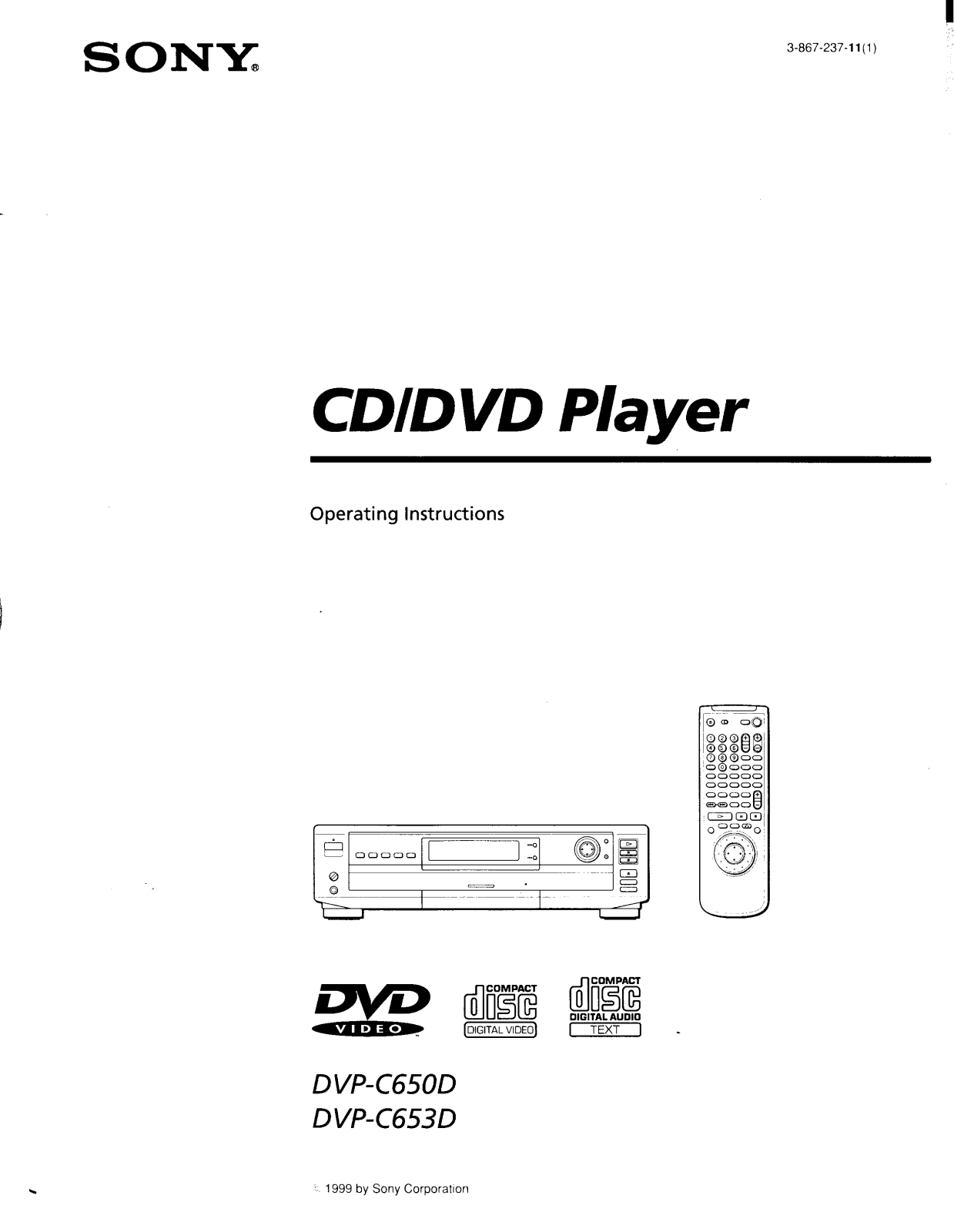 Sony DVP-C650D User Manual