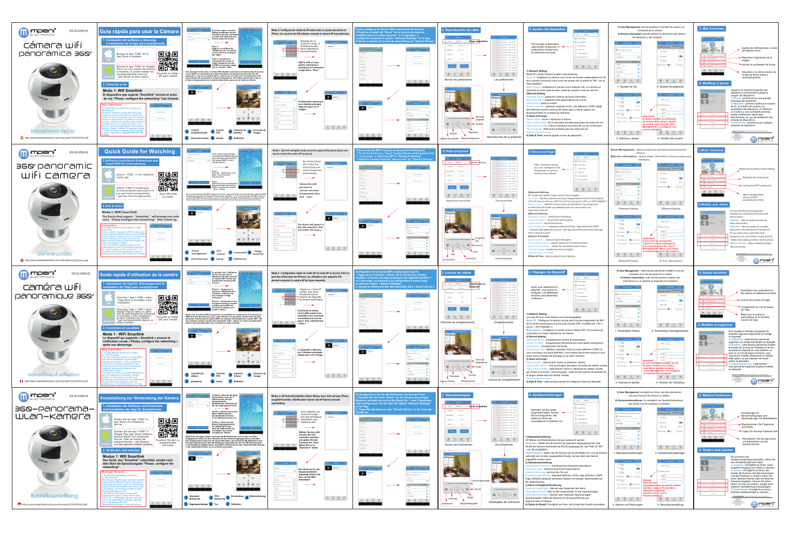 imperii electronics Cámara wifi panoramica 360 Instruction Manual