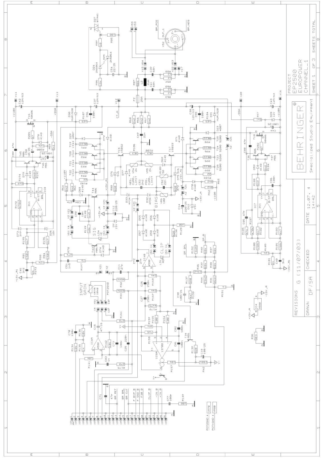 Behringer ep2500 schematic