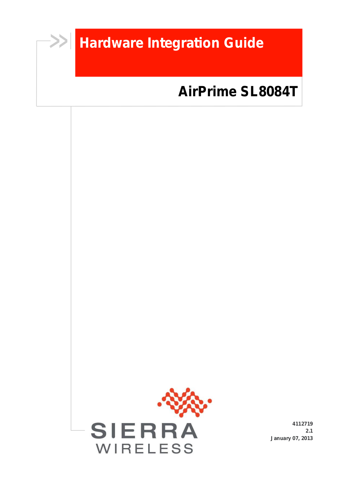 Sierra Wireless SL8084T Operators Guide