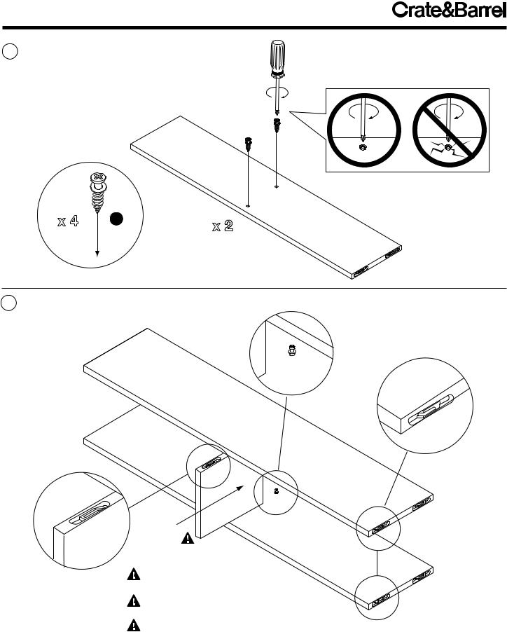 Crate & Barrel Sloane Leaning Media Stand Assembly Instruction