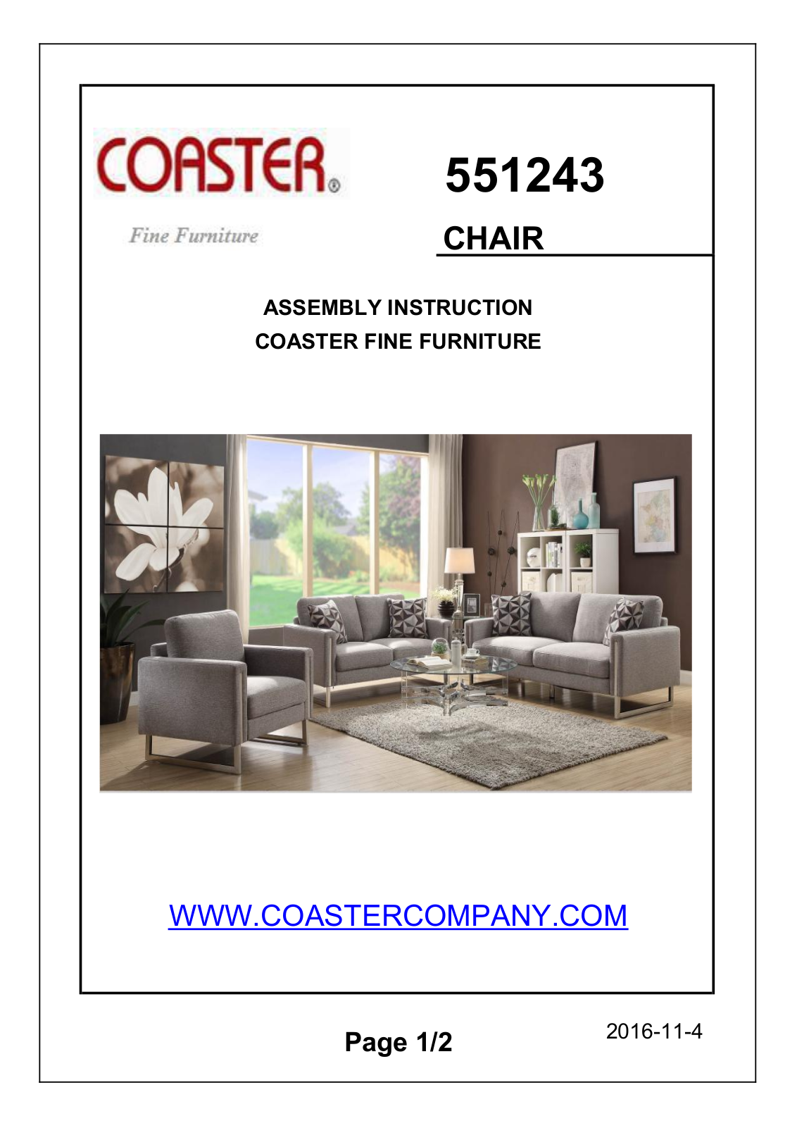 Coaster 551243 Assembly Guide - ManualMachine.com