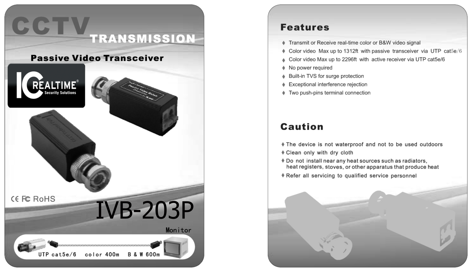 ICRealtime IVB-203P Specsheet - ManualMachine.com