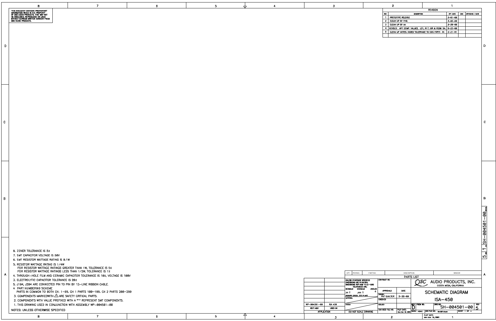 QSC ISA-450 Schematic