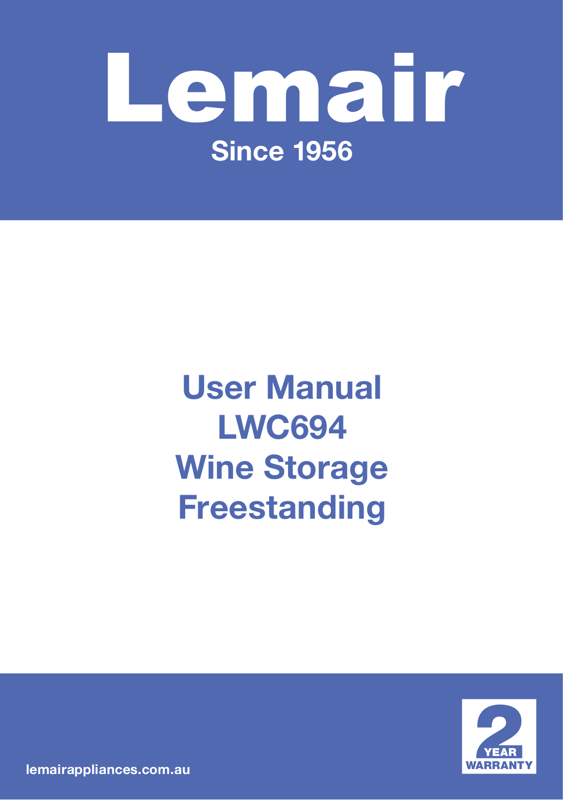 Lemair LWC694 User Manual