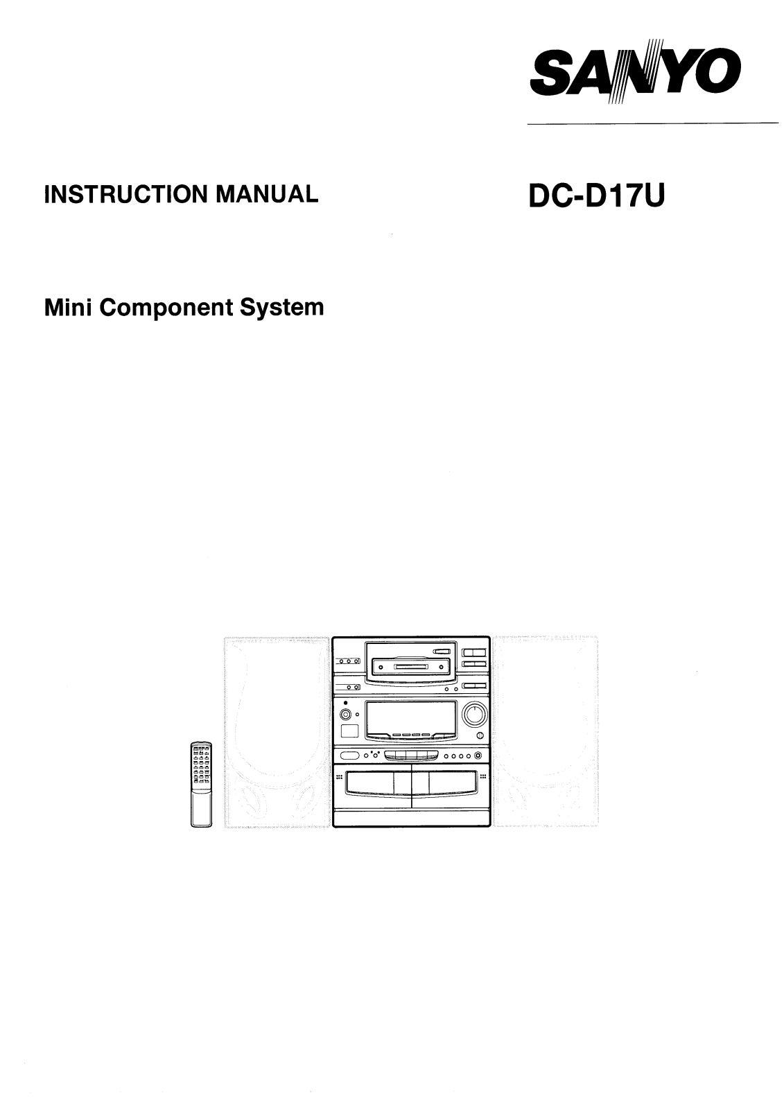 Sanyo DC-D17U Instruction Manual