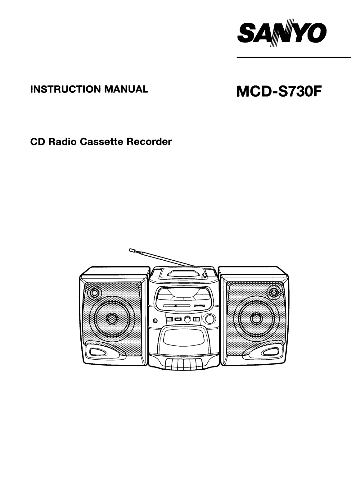 Sanyo MCD-S730F Instruction Manual