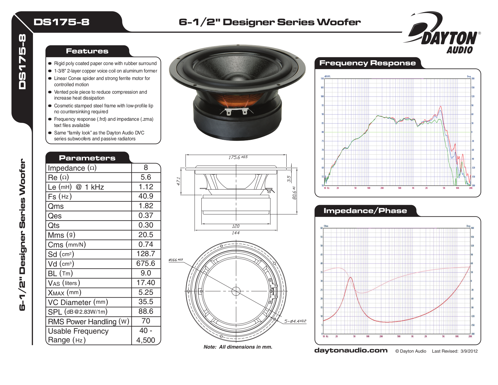 Dayton DS175-8 User Manual