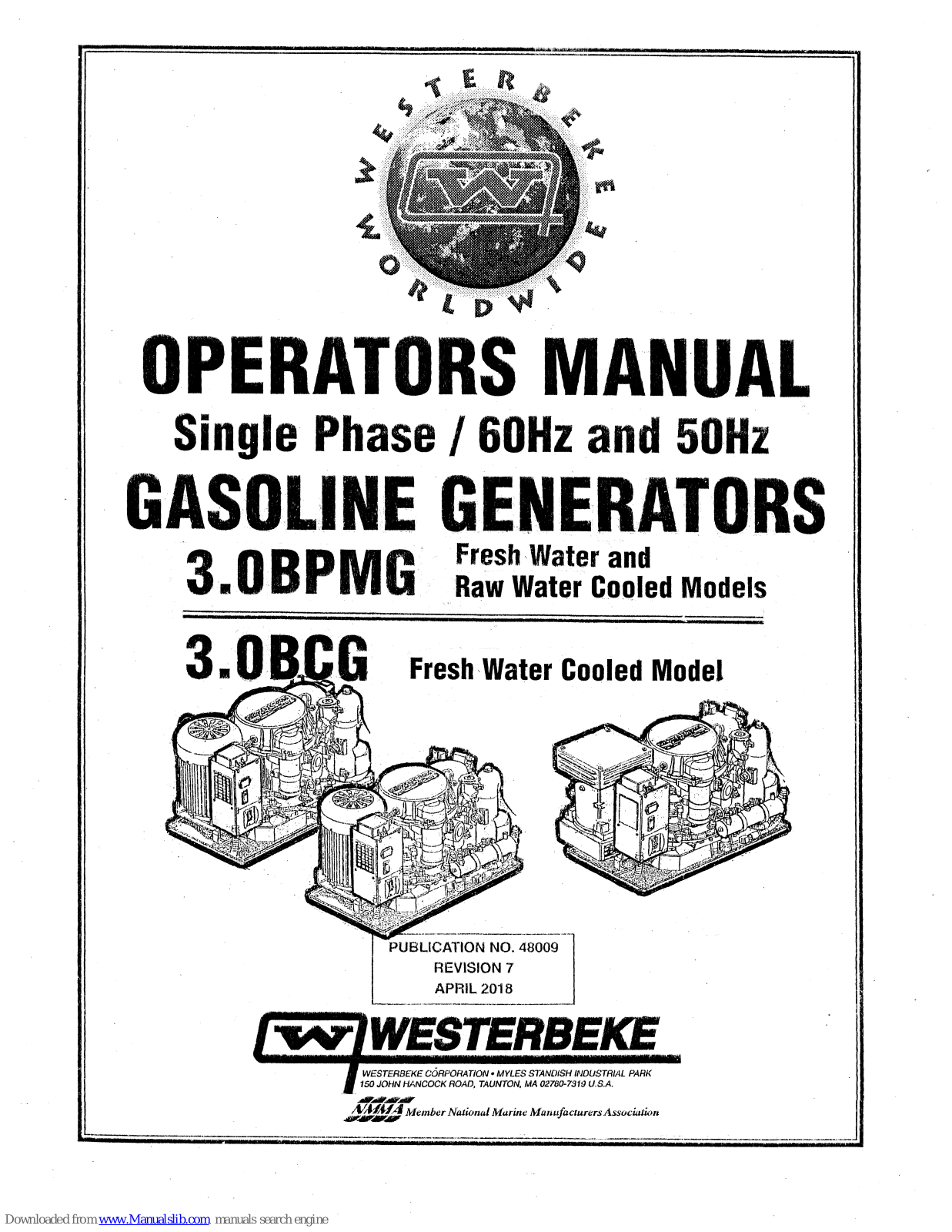 Westerbeke 3.0 BPMG, 3.0 BCG Operator's Manual - ManualMachine.com