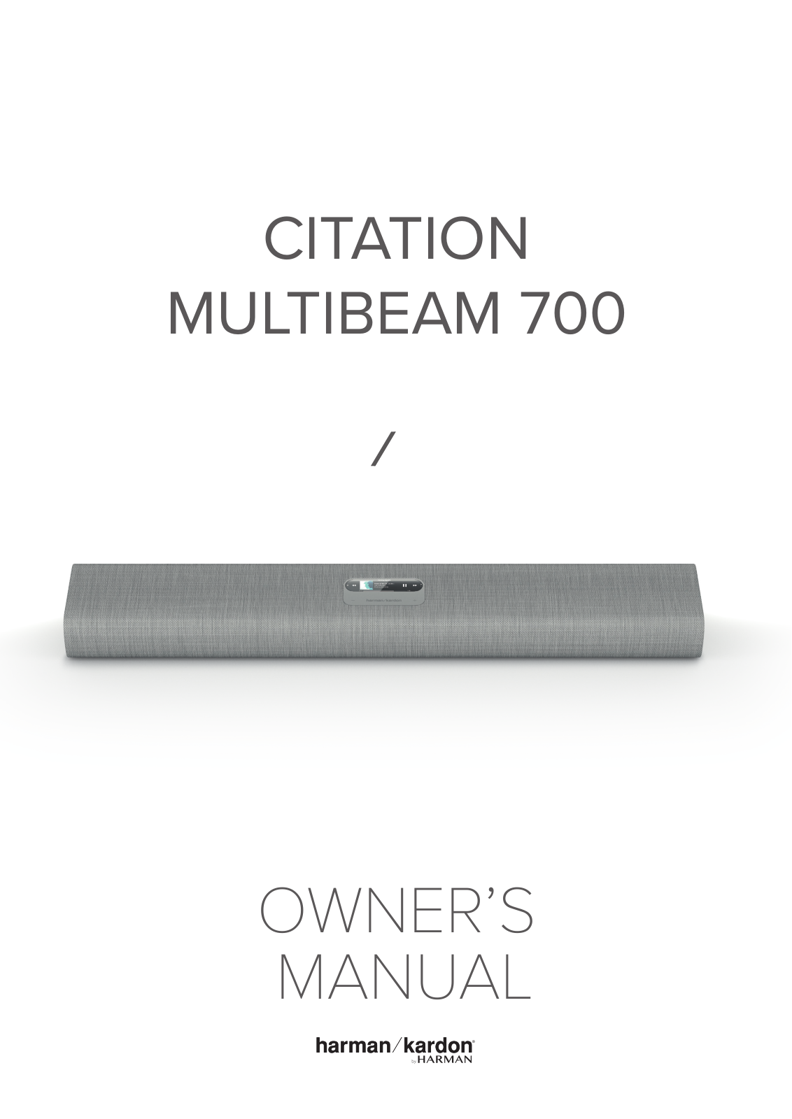 Harman Citation Multibeam 700 Soundbar User Manual