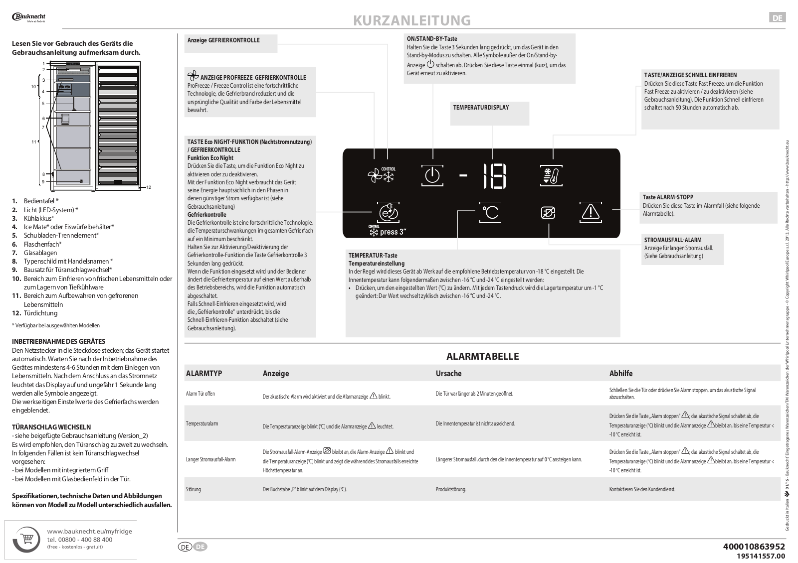 BAUKNECHT GKN 14G3 operation manual