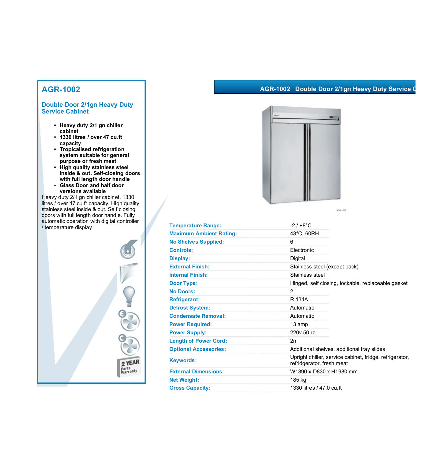 Valera AGR-1002 DATASHEET