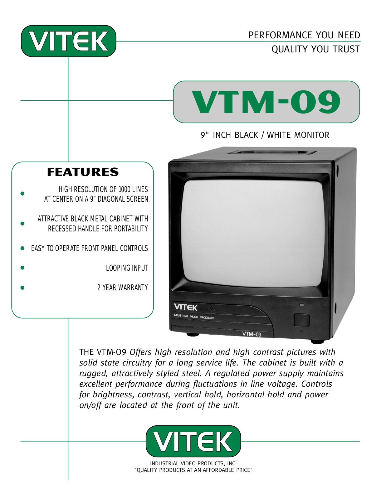 Vitek VTM-09 User Manual