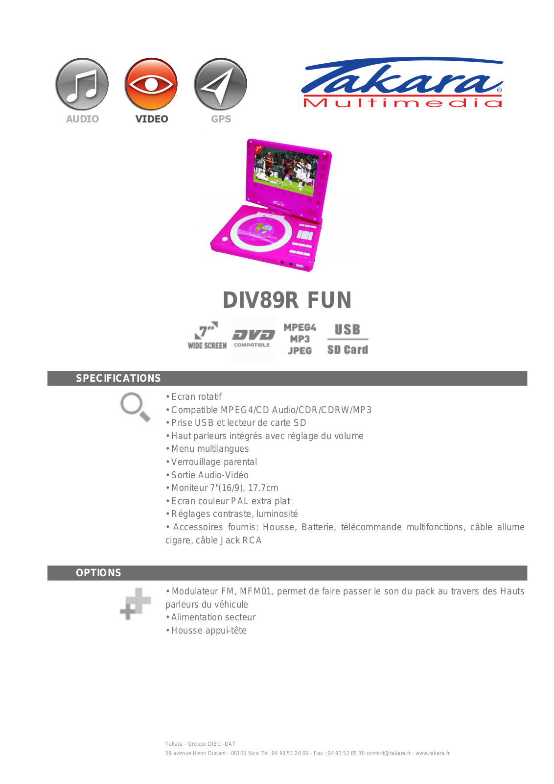 TAKARA DIV89R FUN User Manual