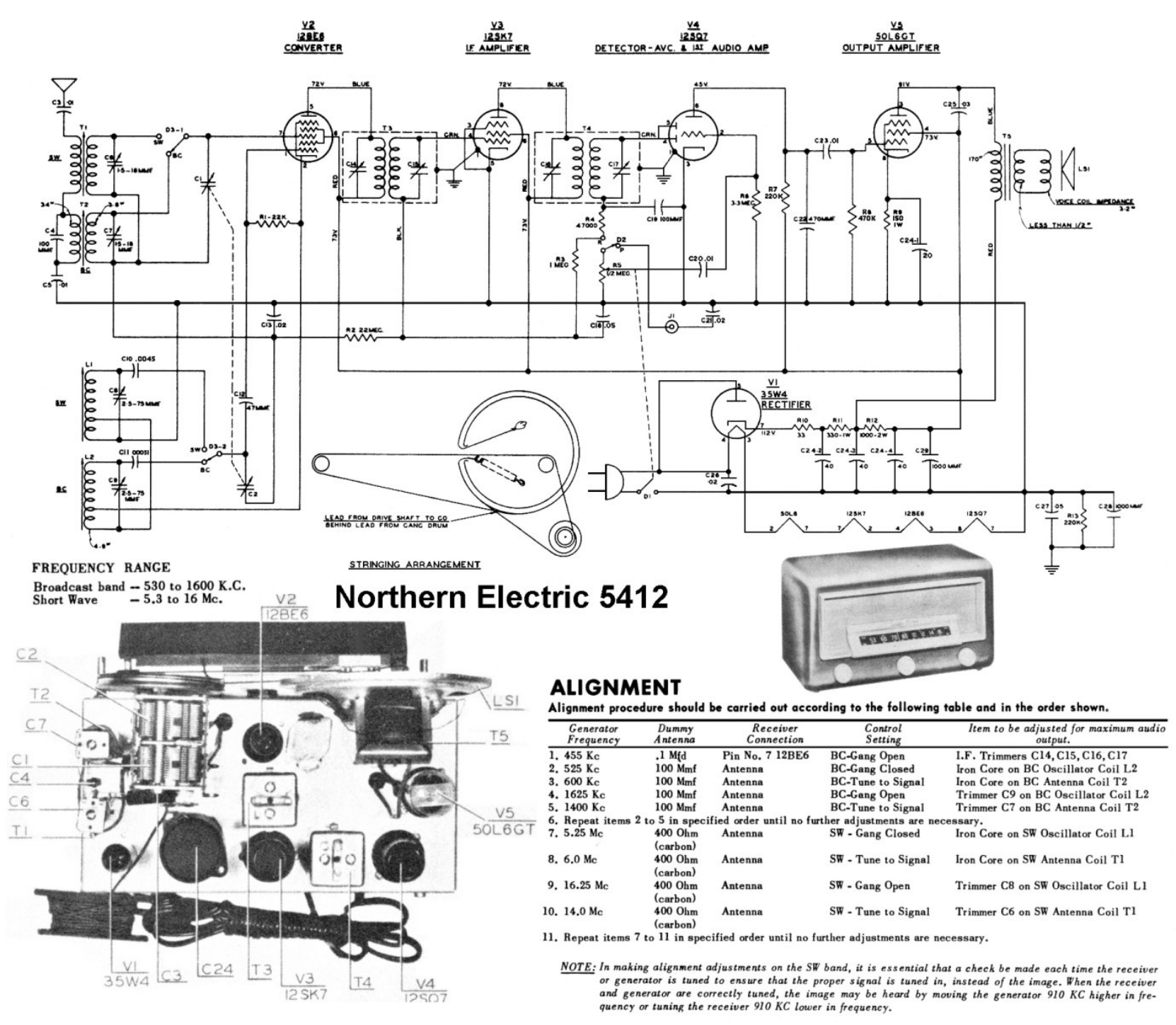 Northern Electric 5412 schematic