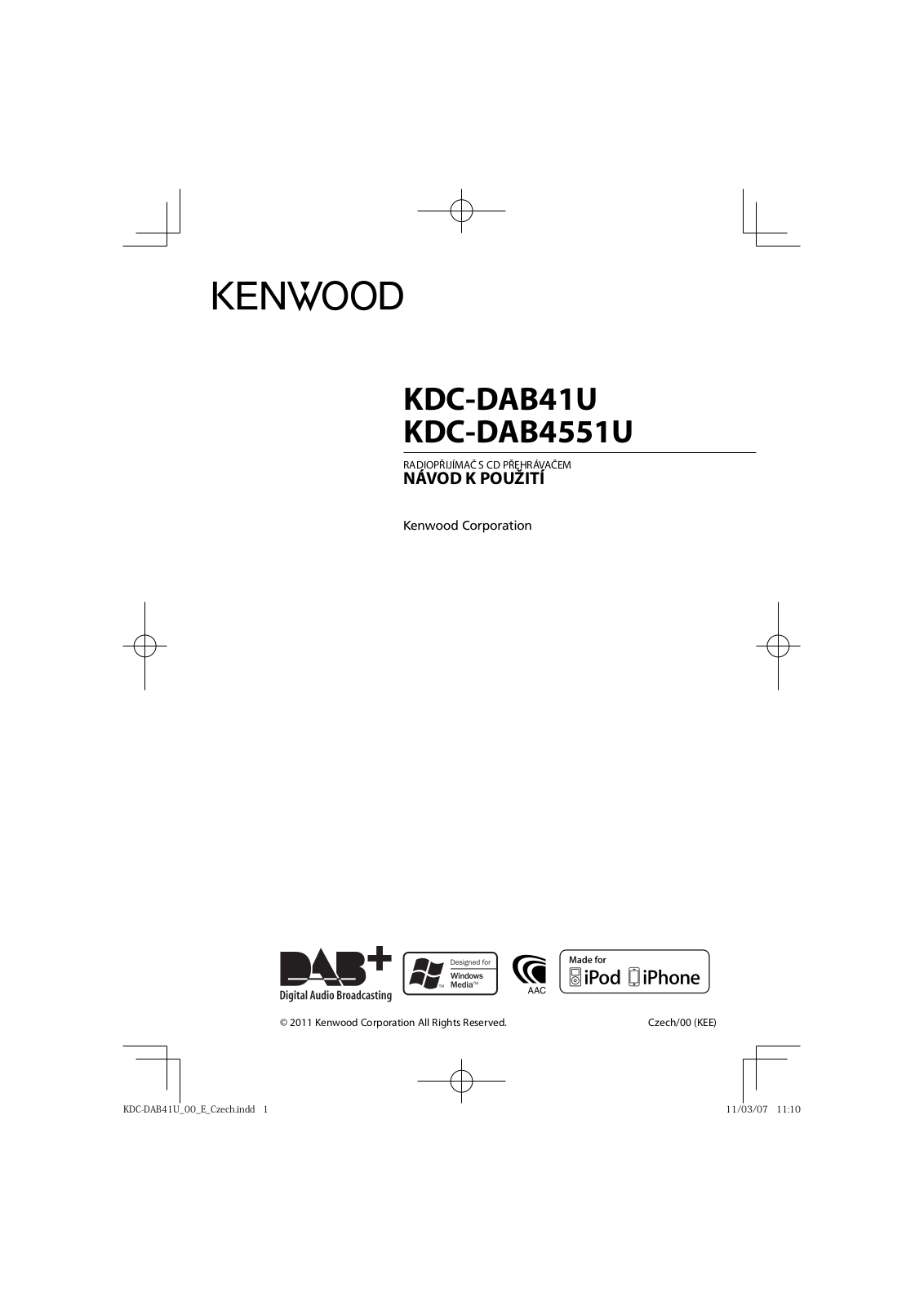 Kenwood KDC-DAB41U, KDC-DAB4551U User Manual