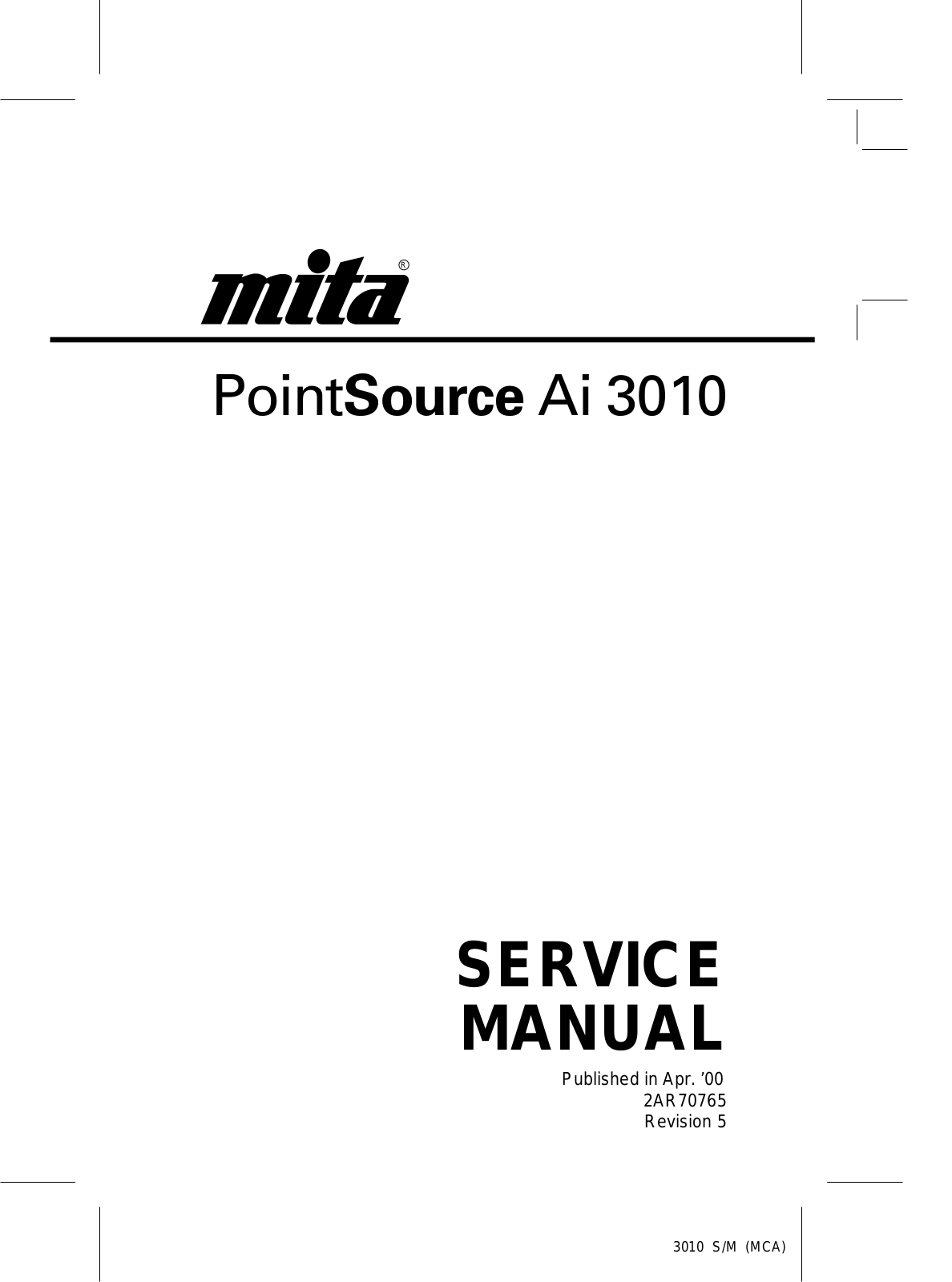 Kyocera Mita AI-3010 Service Manual