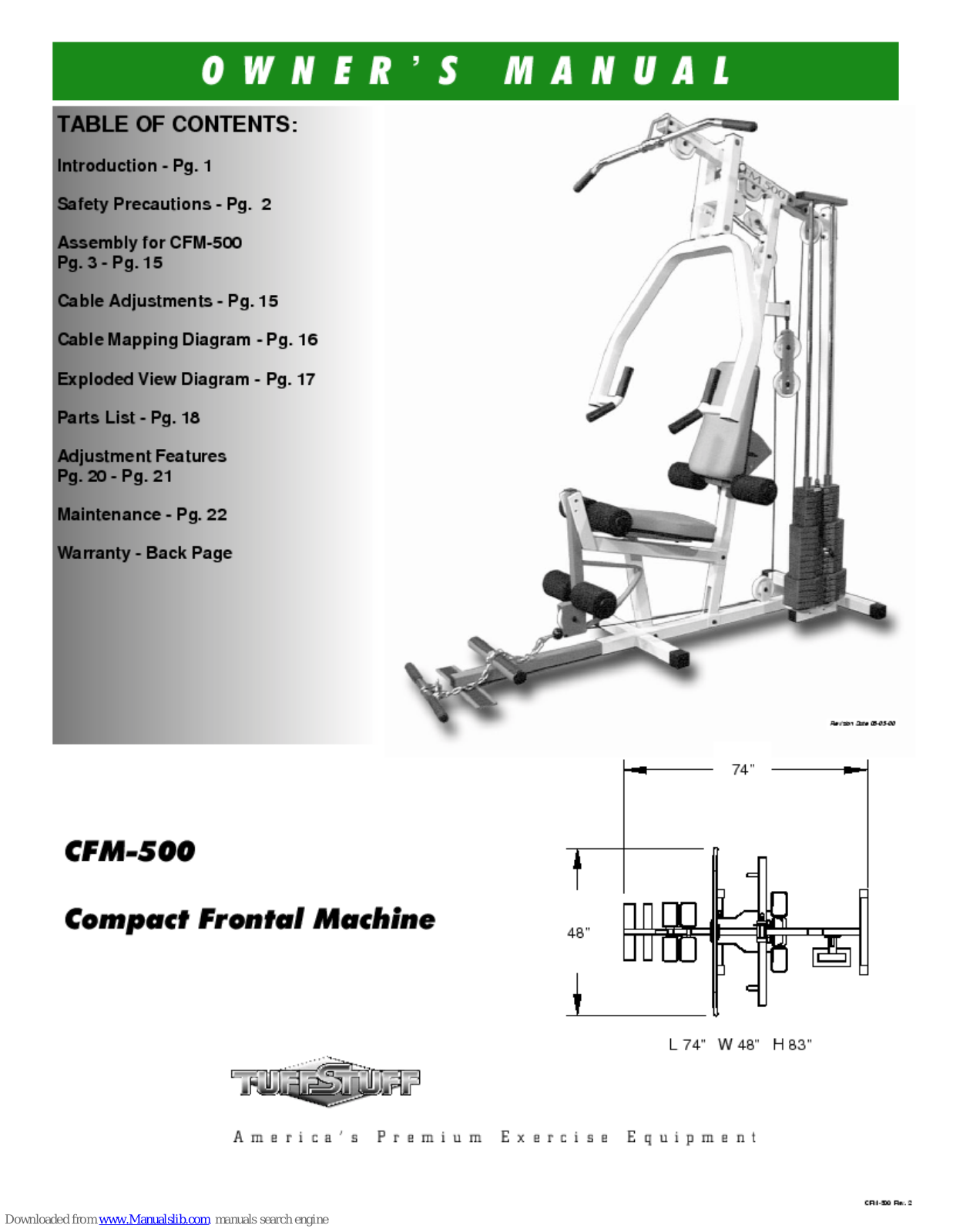 TuffStuff CFM-500 Owner's Manual