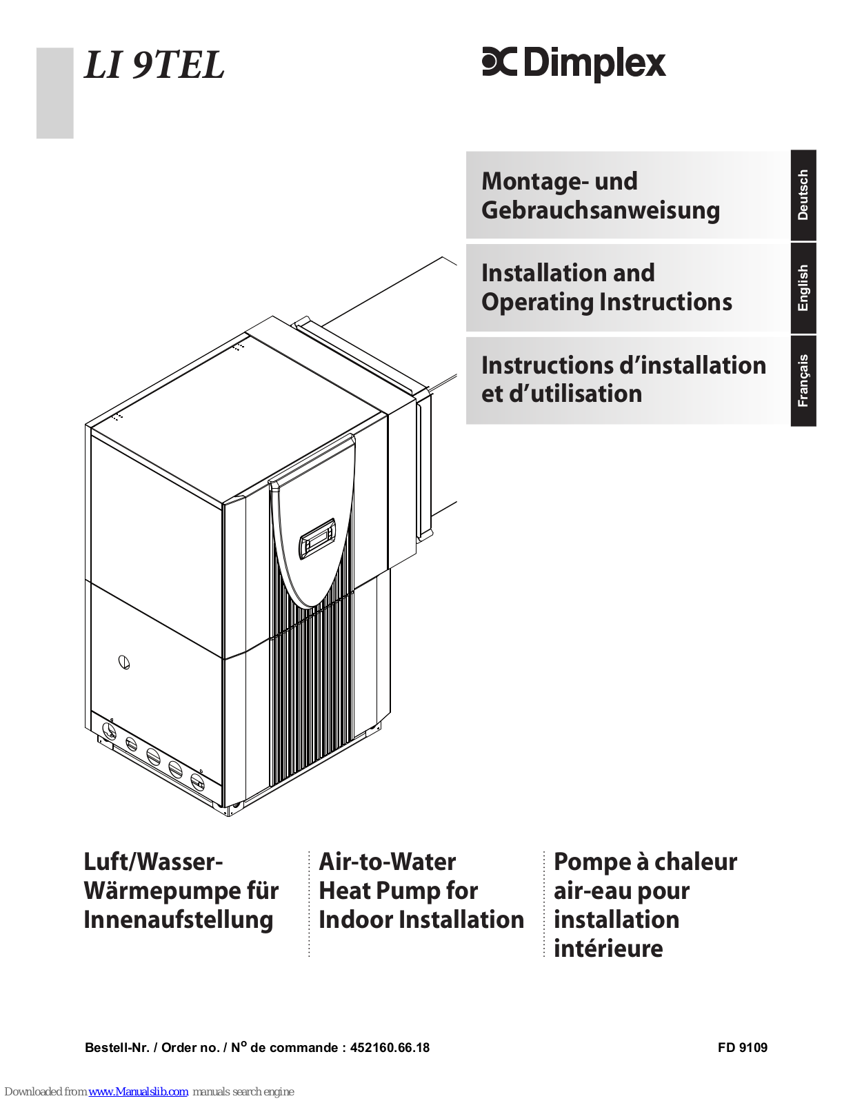 Dimplex LI 9TEL, LI 9TE Installation And Operating Instructions Manual