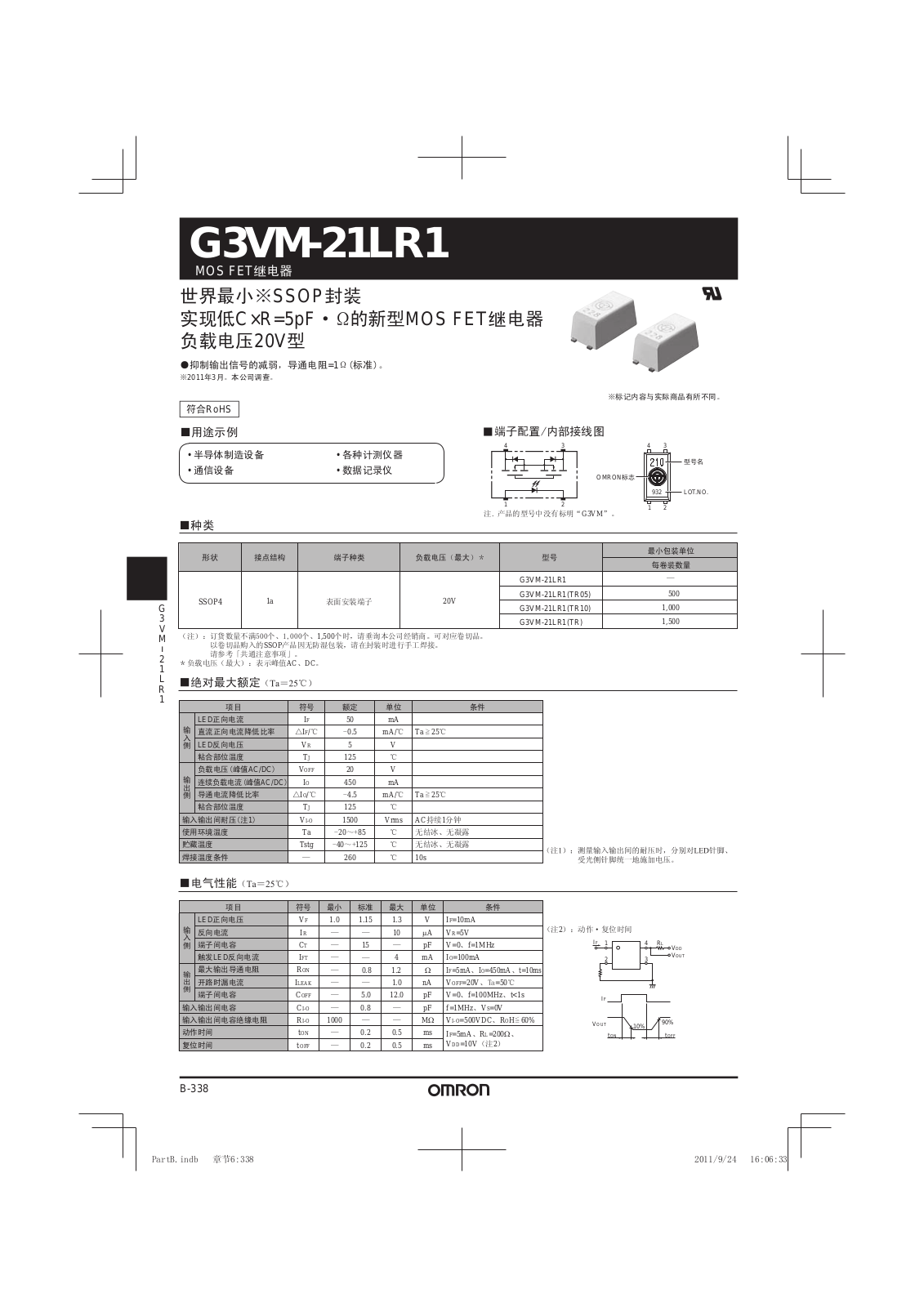 OMRON G3VM-21LR1 User Manual