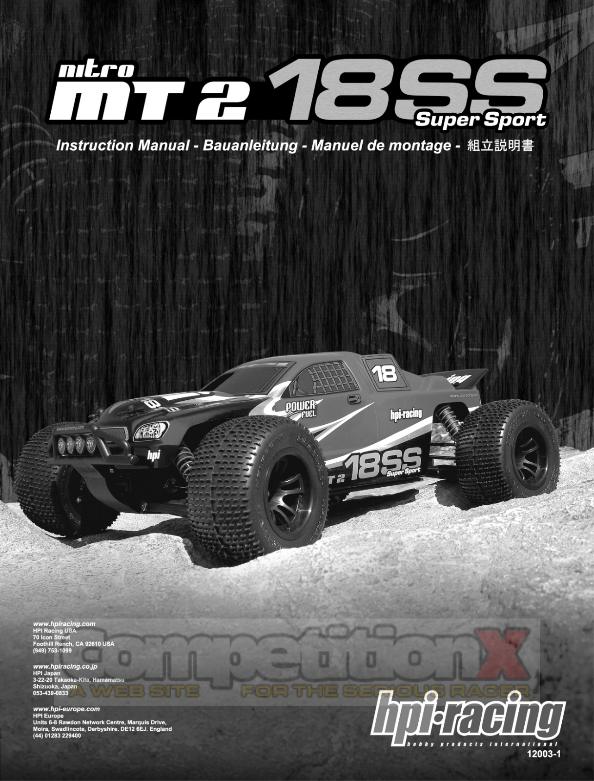 HPI Racing nitro MT2 18SS Instruction Manual