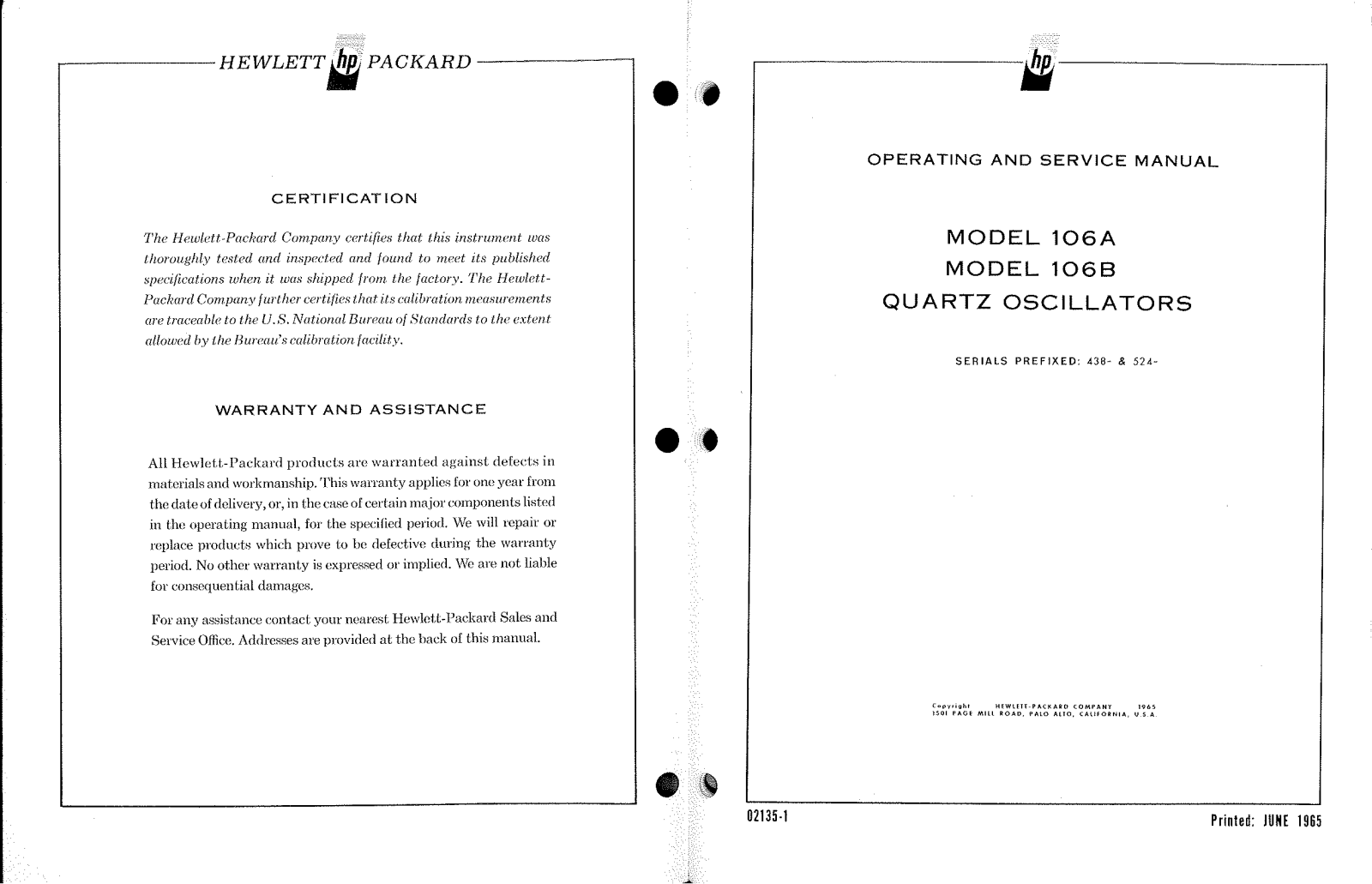 HP 106 a, 106  b schematic