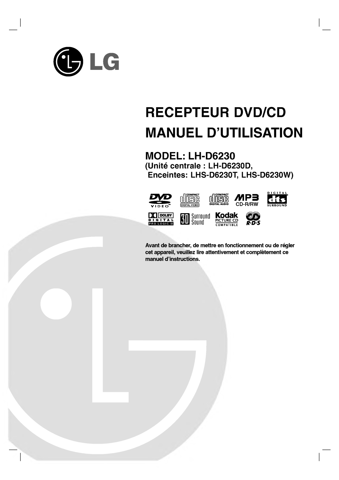 LG LH-D6230 User Manual