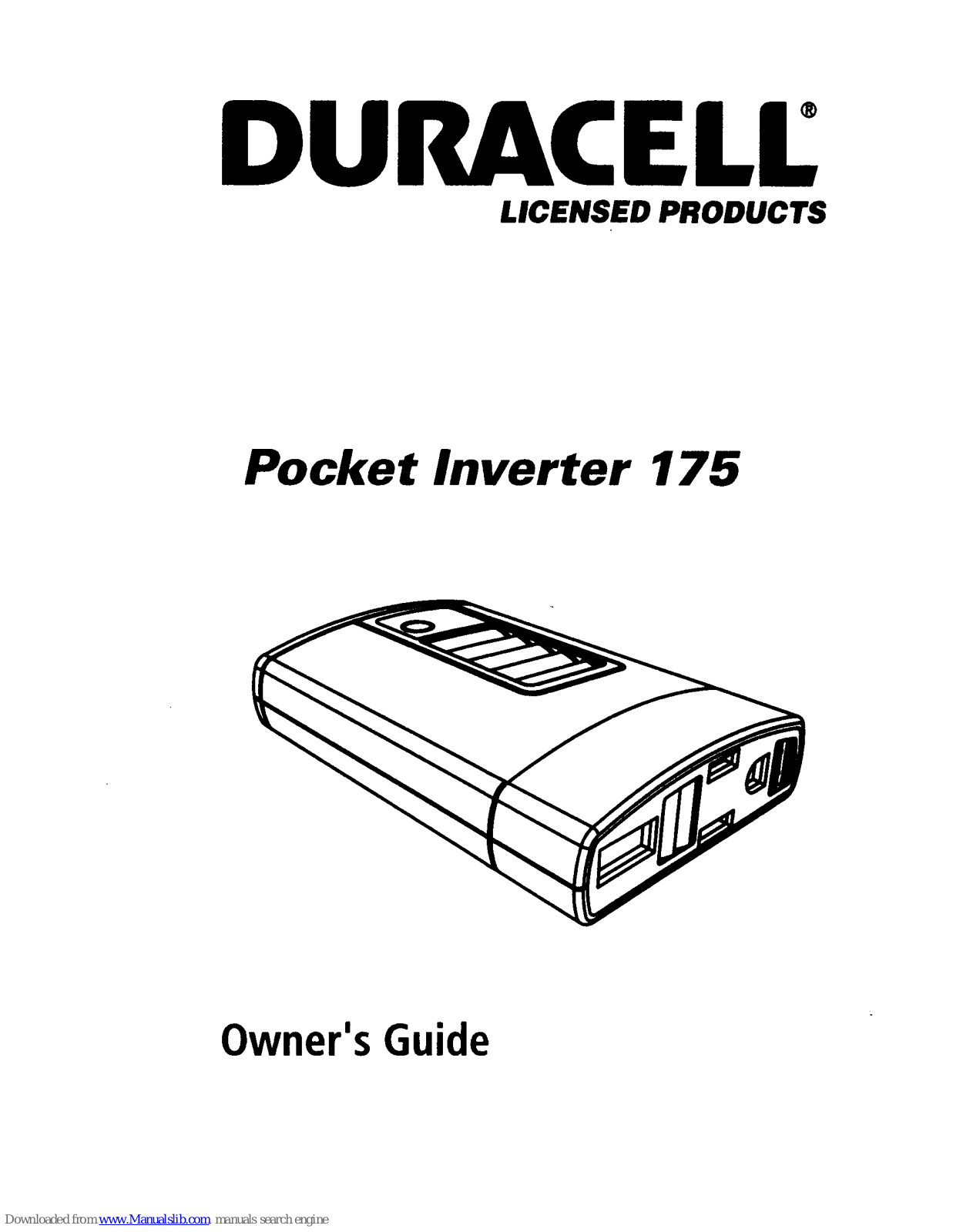 Duracell Pocket inverter 175 Owner's Manual