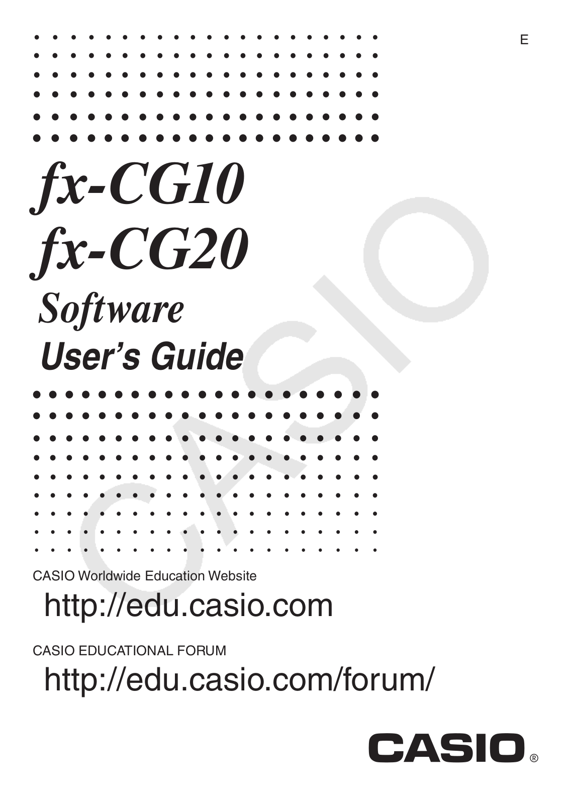 Casio FX-CG10 User Manual