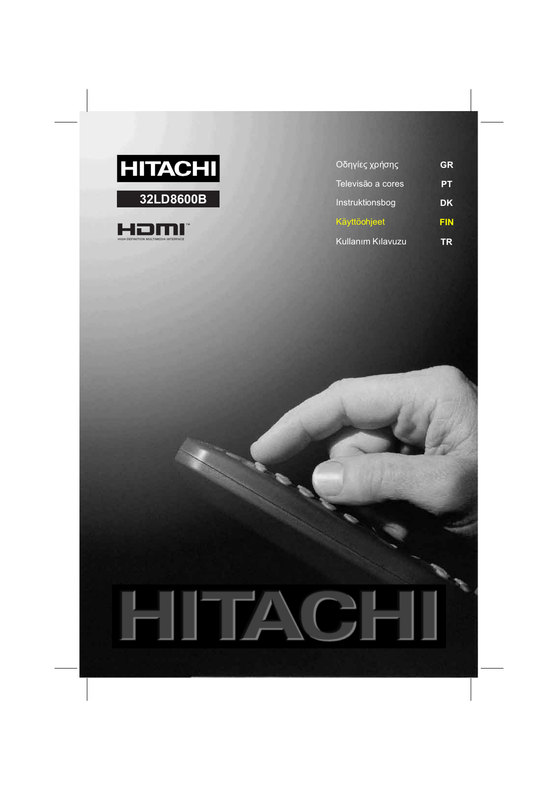 Hitachi 32LD8600B User Manual