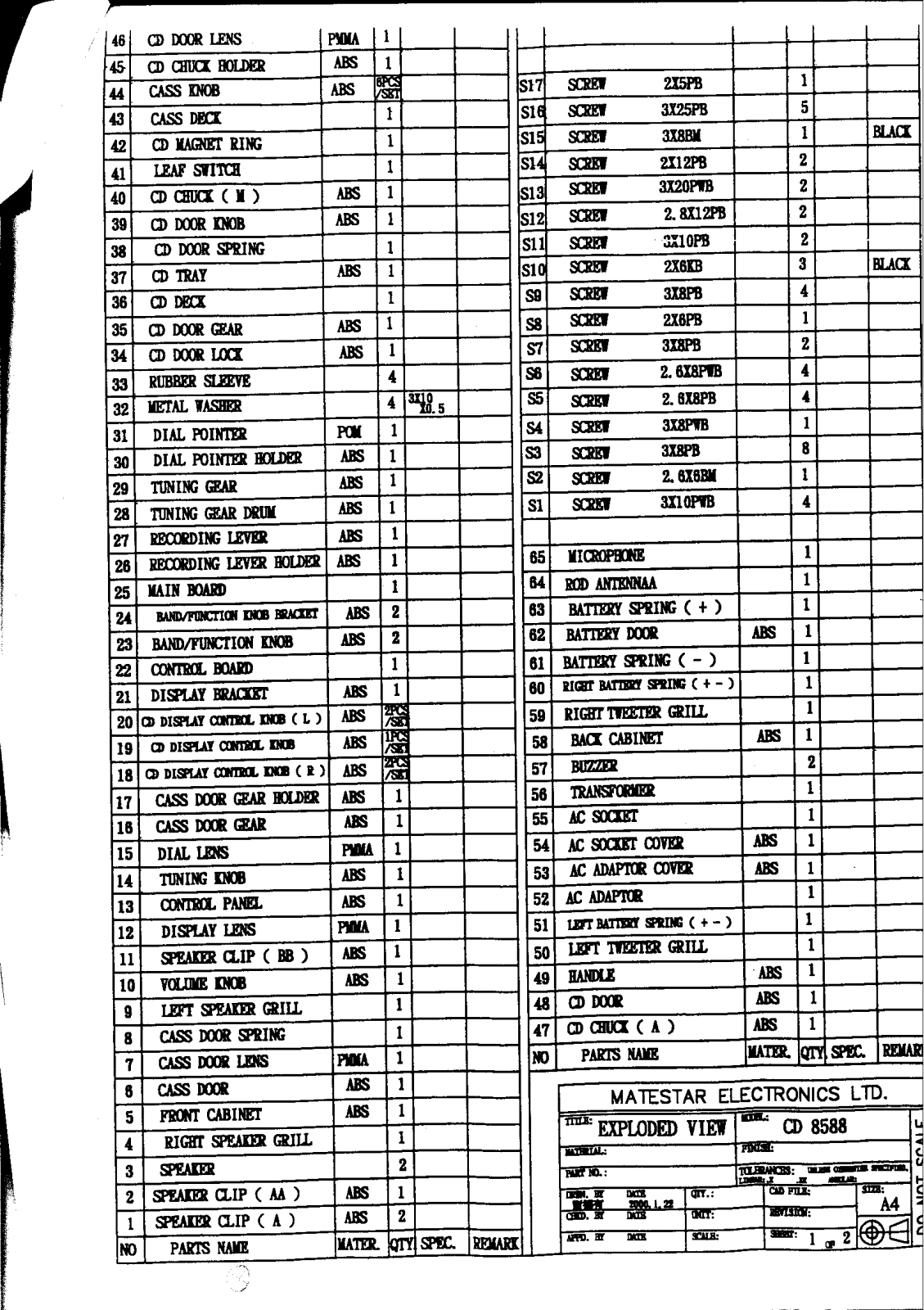 Vitek VT-3472 BOM LIST 7