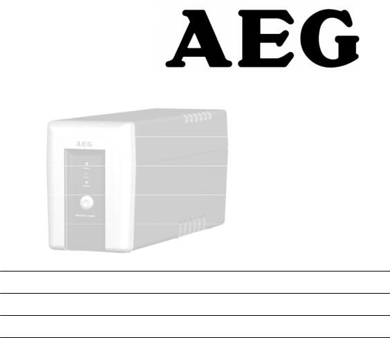 AEG PROTECT A. 500, PROTECT A. 700 User guide